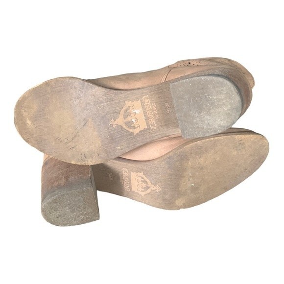 Crown Vintage Perforated Laser Cut Leather Ankle Boots Women's Size 9.5 Western - Picture 8 of 12